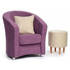 Кресло Альба круглое, микрошенилл, сиреневый, Delicatex