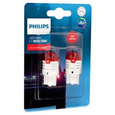 Лампа Philips Ultinon Pro3000 W21/5W 12V-LED Red W3x16q (2 штуки) 11066U30RB2