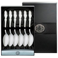 Набор чайной ложки Кольчугинский мельхиор"Лира" (6пр) посеребренный