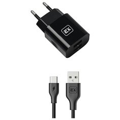 Зарядное устройство Exployd Classic 3.1A 2хUSB - Type-C Black EX-Z-594