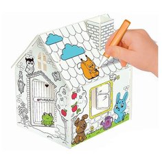 Домик раскраска Zabiaka Весёлые зверята 3 в 1 4104776