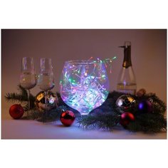 ENIN - WM ЭРА Гирлянда LED Мишура 3.9 м белый провод, мультиколор, 220V ERA