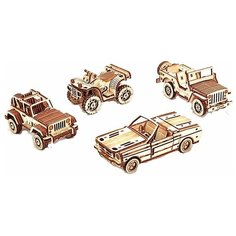 Конструктор 3D-пазл Wood Trick деревянный Набор машинок