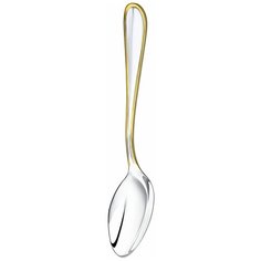 "Ложка чайная Кольчугинский мельхиор ""Капелька"" с позолотой, 6 шт"