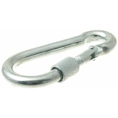Карабин для поводка собаки ZooOne 245S-90M монтажный с гайкой 9 см серебристый