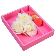 Кашпо Дарим красиво Макарунас 25.5х20х4.5 см розовый