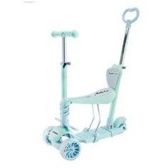 Самокат Moby Kids Pony 3 в 1, свет. кол., мятный