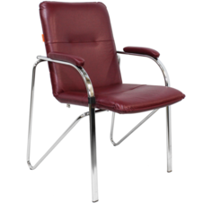 Стул Chairman 850, металл/искусственная кожа, цвет: бордо