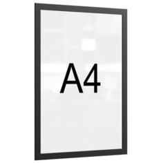 Рамка магнитная Attache настенная, А4, ПЭТ, черная, 5 шт