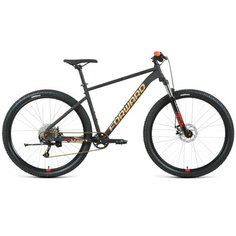 Велосипед 29" Forward Sporting 29 XX disc чёрный матовый/золотистый рама 21" RBKW1M198022