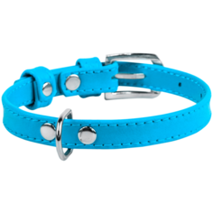 Ошейник COLLAR Glamour без украшений 3201, обхват шеи 19-25 см голубой