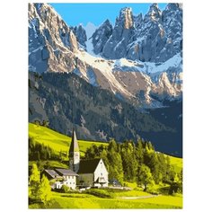 LORI Картина по номерам "Домик в горах" 30 х 40 см (Кпн-054)
