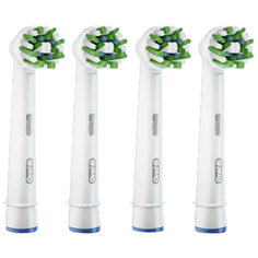 Набор насадок Oral-B Cross Action CleanMaximiser для электрической щетки, белый, 4 шт.