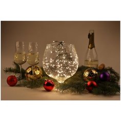 ENIN - GW ЭРА Гирлянда LED Нить Мишура 3,9 м зеленый провод, теплый свет, 220V ERA