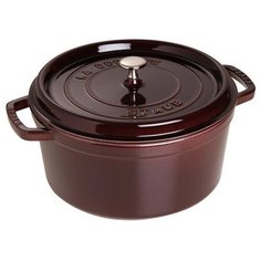 Кокот круглый, 28 см (6.7 л), гранатовый, Staub