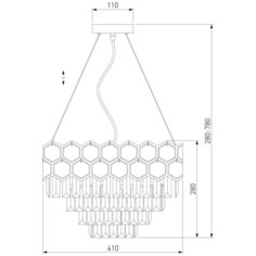 Подвесная люстра с управлением по Wi-Fi Eurosvet Ariana 10124/5 золото/прозрачный хрусталь Strotskis Smart (10113/5)