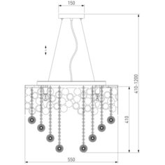 Подвесная люстра с управлением по Wi-Fi Eurosvet Lianna 10123/8 золото/прозрачный хрусталь Strotskis Smart (10114/8)