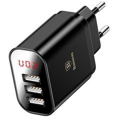 Сетевое зарядное устройство 3xUSB Baseus Mirror Lake Intelligent Digital