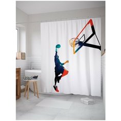 Штора для ванной JoyArty Эффектный прыжок 180х200 (sc-11472)