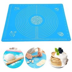Коврик силиконовый для выпечки , 70х70 см (голубой) Casalinghi