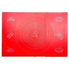 Коврик силиконовый для выпечки , 70х70 см (красный) Casalinghi