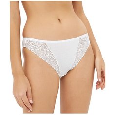 Alla Buone Трусы слипы Pizzo средней посадки с боковыми кружевными вставками, размер S(44), bianco
