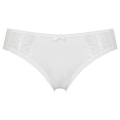 Alla Buone Трусы слипы низкой посадки с кружевными вставками, размер S(44), белый