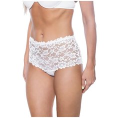 Alla Buone Трусы слипы высокой посадки с кружевом, размер M(46), bianco