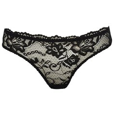 Luce del Sole Трусы слипы Fiore низкой посадки кружевные, размер 2 (44), черный