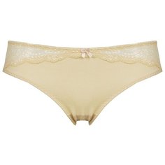 Alla Buone Трусы слипы с кружевными вставками спереди и сзади, размер S(44), бежевый