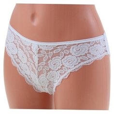 Innamore Трусы Слипы Palma средней посадки с кружевом, размер 4(46), bianco