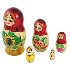 Матрешка "Подсолнухи", 5 кукол Десятое королевство