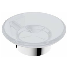 Мыльница подвесная, матовое стекло LINISI мод. CUBO, настенный, арт. 810085-B хром.