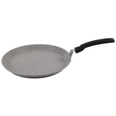 Сковорода блинная Kukmara Мраморная 240-1а, 24 см, съемная ручка, светлый мрамор