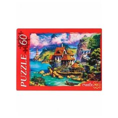 Пазл Рыжий кот Усадьба у моря 60 элементов