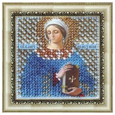 042ПМИ Набор для вышивания бисером Вышивальная мозаика Икона Св.Великомученица Анастасия Узорешительница, 6,5*6,5 см