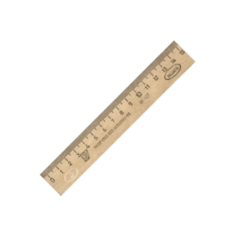 Линейка деревянная 15 см в индивидуальной упаковке с европодвесом. Centrum