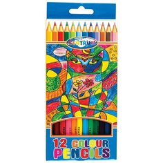 Цветные карандаши CENTRUM 12 цветов деревянные , длина 177мм