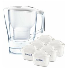 Кувшин Brita Aluna XL MX+, 3.5л белый+6 картриджей Макстра+универсальный