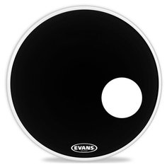 EVANS BD22RB - 22` EQ3 Resonant Передний пластик для бас барабана, с отверстием 5` однослойный черный с демпферным кольцом