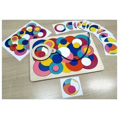 Мозаика-вкладыш Найди круги, 35 деталей Крона