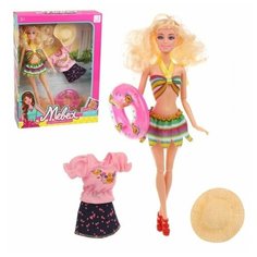 Игр. набор "Пляжный отдых", в комплекте кукла 30 см, предметов 3 шт., кор. Наша Игрушка