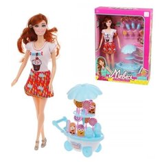 Игр. набор "Мороженое", в комплекте кукла 30 см, предметов 16 шт., кор. Наша Игрушка