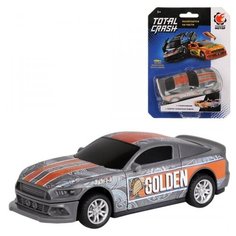 Машина TotalCrash, инерц.мех-зм, при столкновении разлетается на части, сер. Пламенный мотор