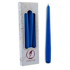 Свеча античная, синяя , 4 шт./уп., парафин Омский Свечной