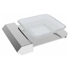 Мыльница подвесная, матовое стекло LINISI мод. LINEA, настенный, арт. 87785 хром.