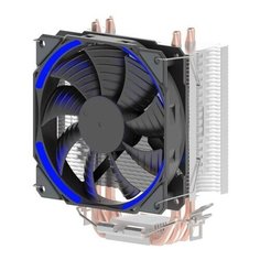 Кулер для процессора Aardwolf Serenity 460 серебристый/черный/синяя подсветка