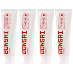 Bonsai / Натуральная отбеливающая зубная паста без фтора FUJISNOW, снятие налета (Набор: Каждой паре по паре), 100г, 4 шт