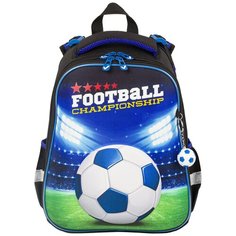 BRAUBERG Ранец Football champion (229911), черный/синий