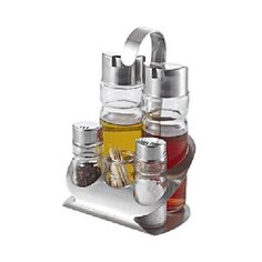 Набор для специй масло, уксус, соль, пер.; сталь нерж.,стекло, Prohotel, арт. BF-5301